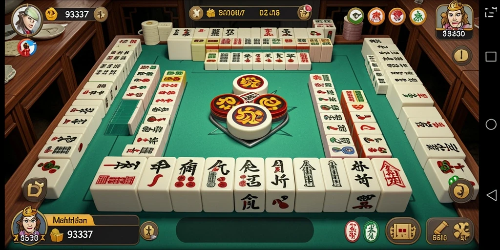 Tampilan menarik dari gameplay Mahjong di 93337.