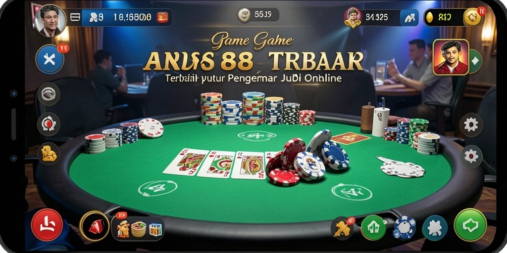 Tangkapan layar ARISTA88 menampilkan aksi seru di meja poker.