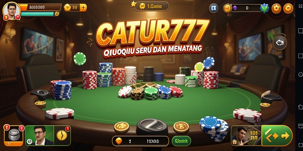 Screenshot utama menampilkan gameplay seru dari CATUR777.