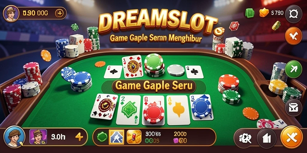 Gameplay seru Gaple di DREAMSLOTS dengan teman-teman.