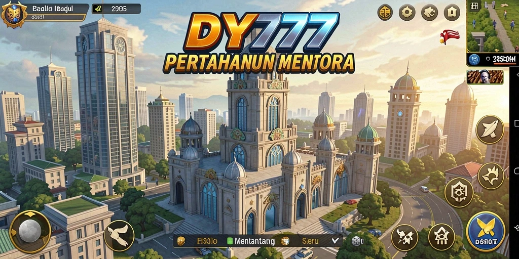 Tampilan gameplay seru di DY777 dengan strategi Tower Defense.