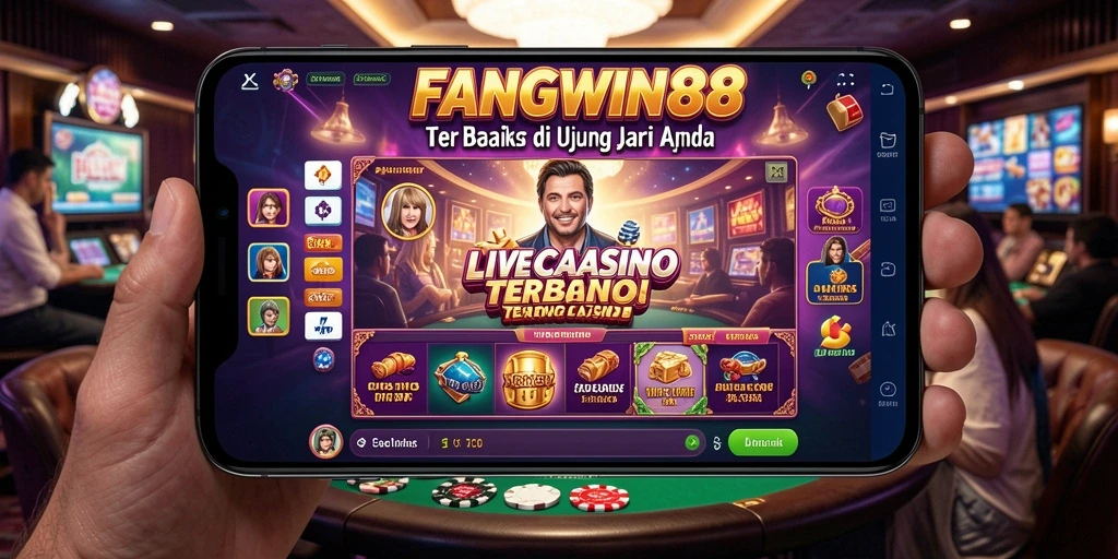 Tampilan gameplay Live Casino FANGWIN88 yang mendebarkan dan interaktif.
