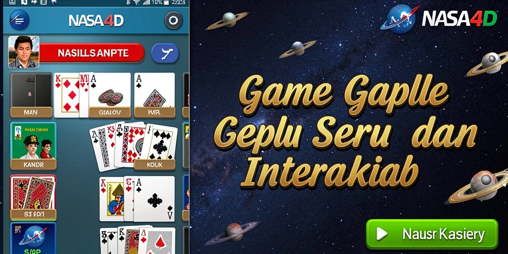 Tangkapan layar gameplay NASA4D menampilkan keseruan bermain Gaple.