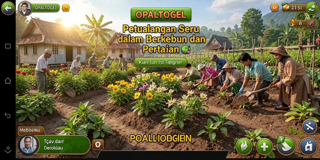 Gameplay seru OPALTOGEL dengan taman yang indah.