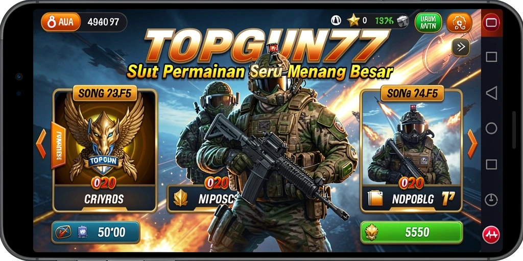 Gameplay menarik dari permainan Slot TOPGUN77 yang penuh warna.